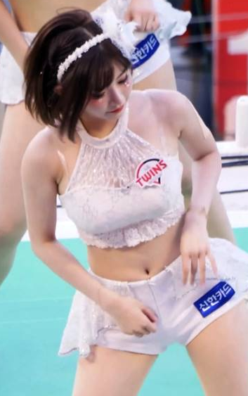 시스루 홀터넥 크롭탑 이주은 치어리더 Lee Jueun