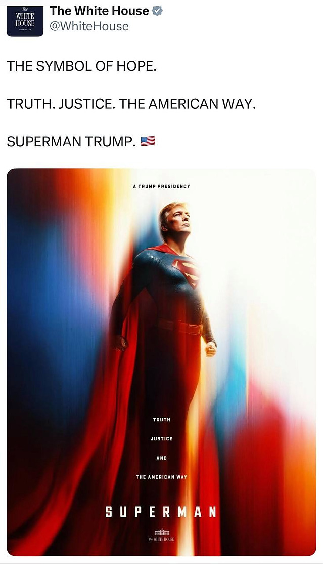 오늘자 미국 백악관 공식 트위터 계정