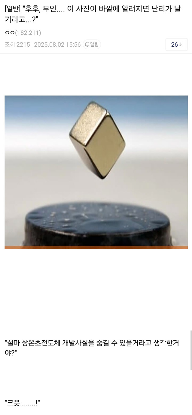 후후, 부인.... 이 사진이 바깥에 알려지면 난리가 날거라고..?