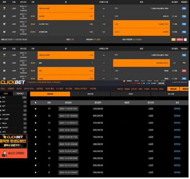 클릭벳(ck333ck.com) 먹튀 피해 사례